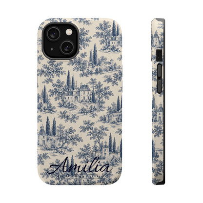 Personalized Toile Magnetic Phone Case — Impact‑Resistant, MagSafe Compatible