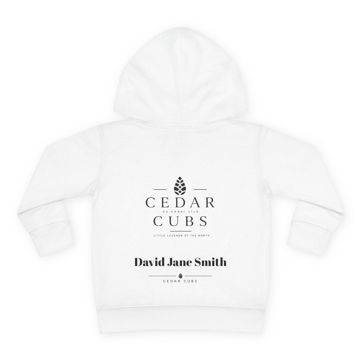 Toddler Hoodie — 'Little Legends' Dock Jump Design | Cedar Cubs Personalized Pullover