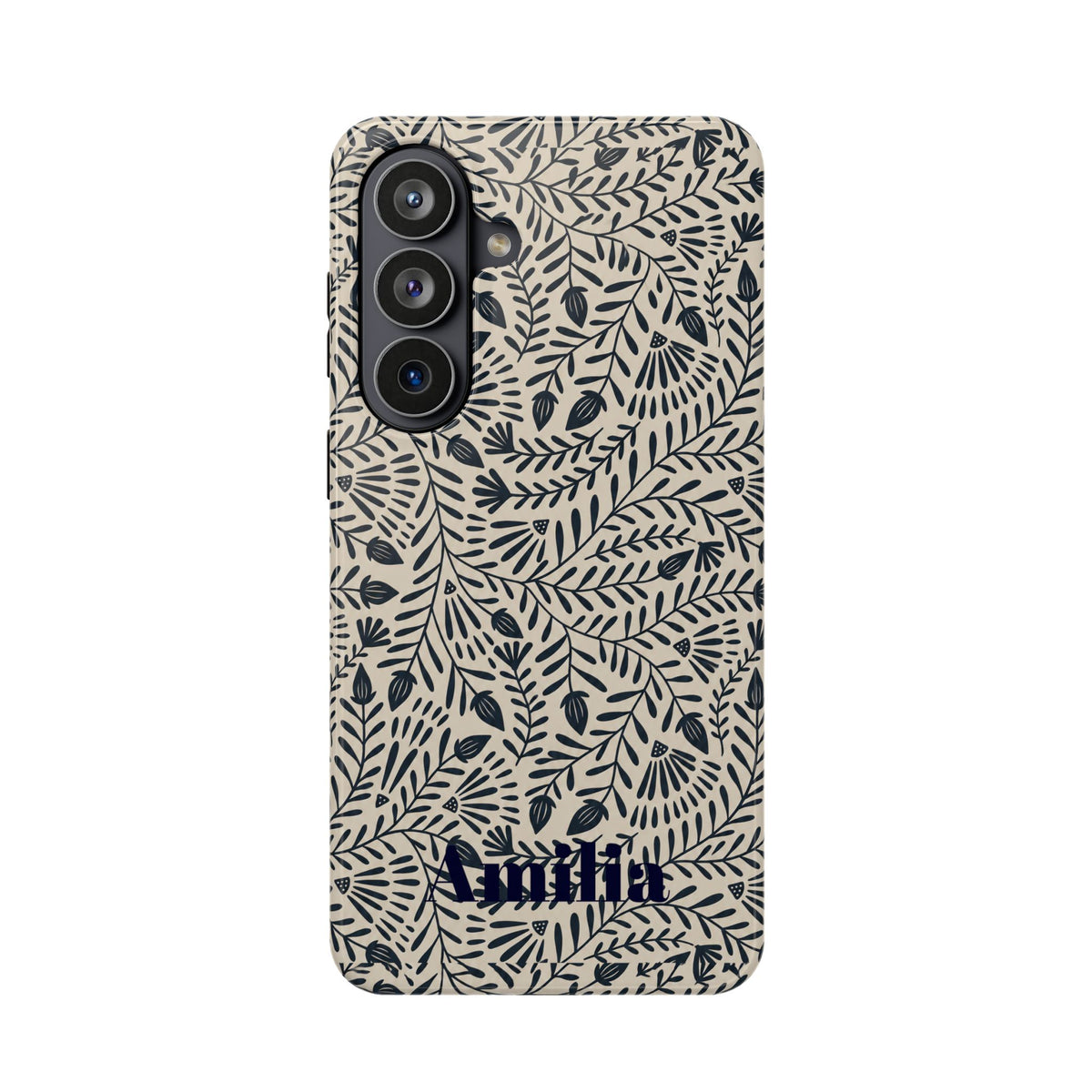 Floral Vine Magnetic Impact Phone Case — Personalized Monogram Option
