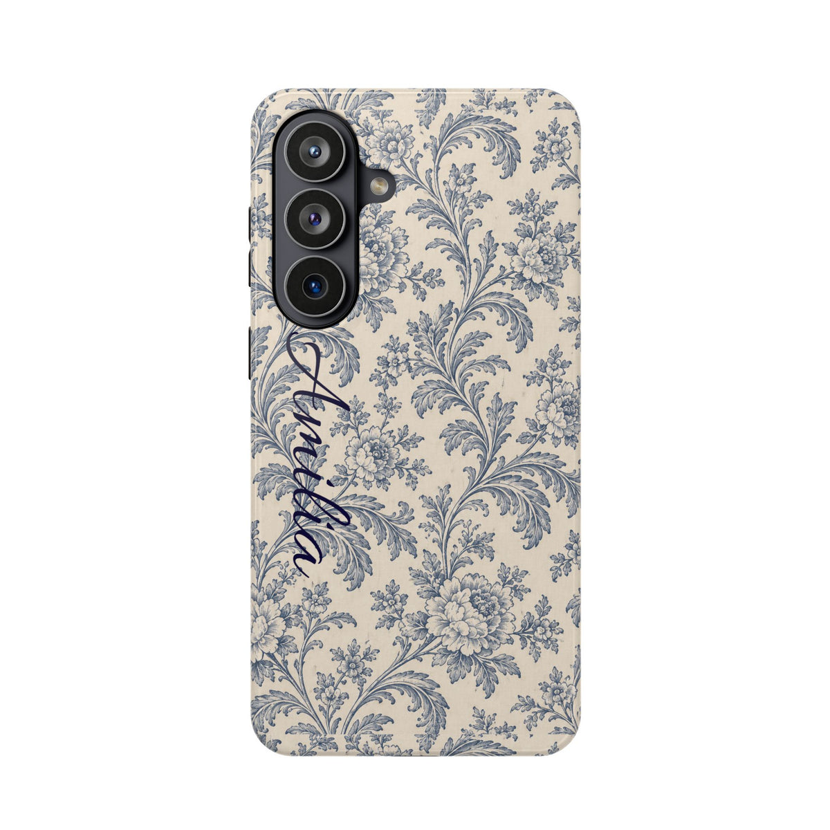 Vintage Floral Magnetic Phone Case — Personalized Name Option