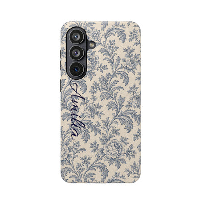 Vintage Floral Magnetic Phone Case — Personalized Name Option
