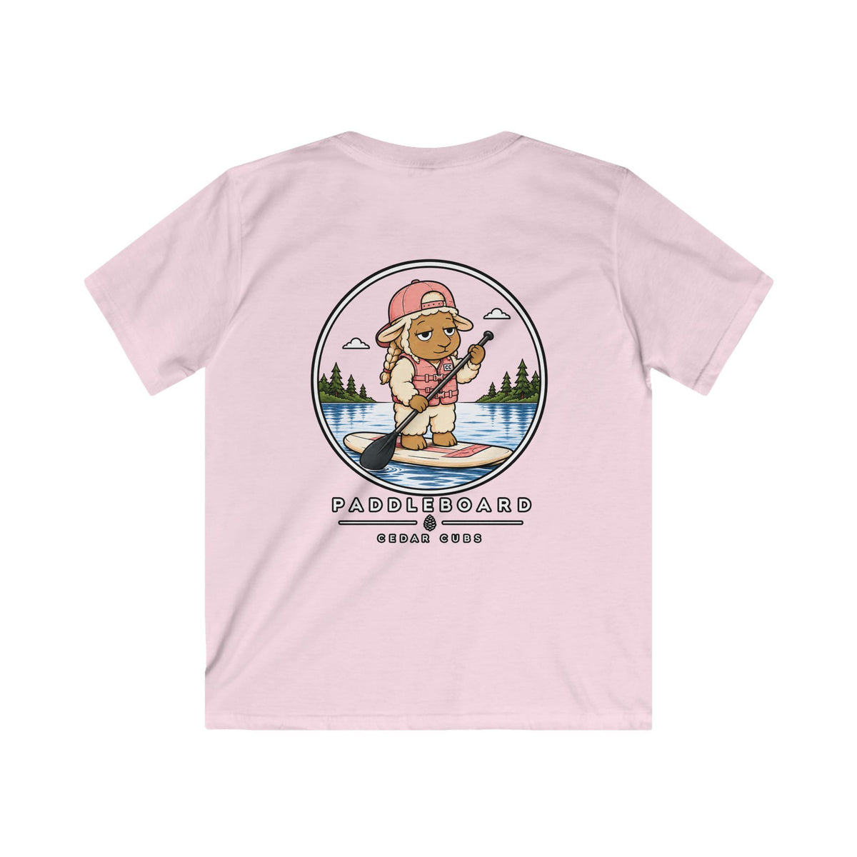 Paddle Board Sheep Kids T-shirt