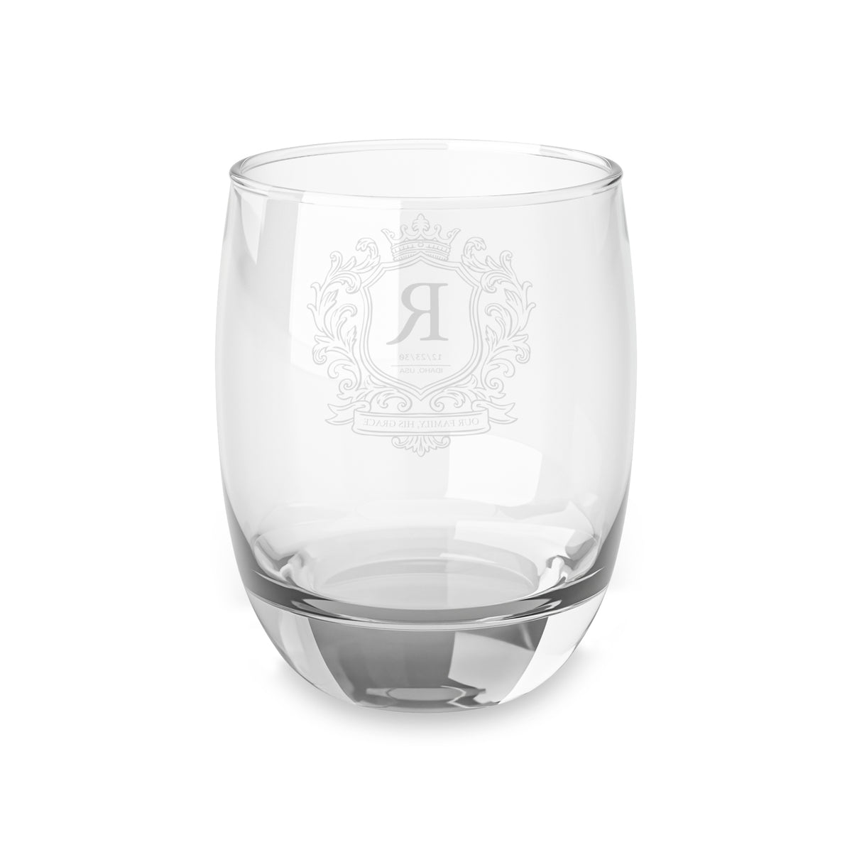 Personalized Monogram Whiskey Glass — Family Name