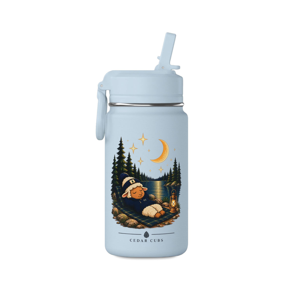 Stargazing Sheep Mini Water Bottle — 14oz Kids/Travel Bottle