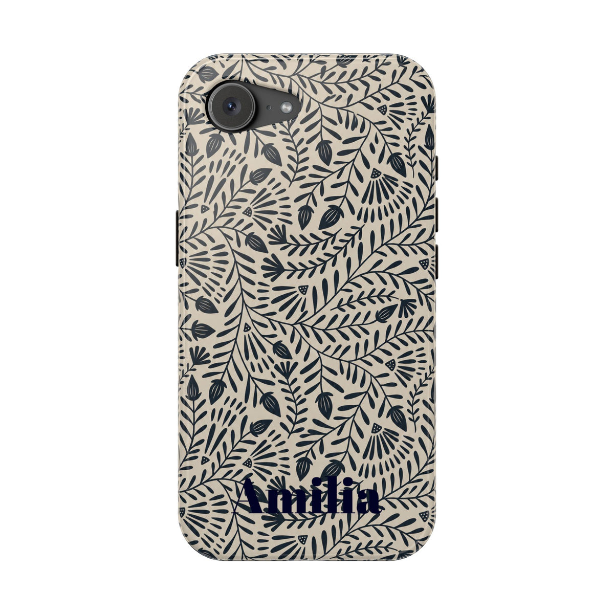 Floral Vine Magnetic Impact Phone Case — Personalized Monogram Option