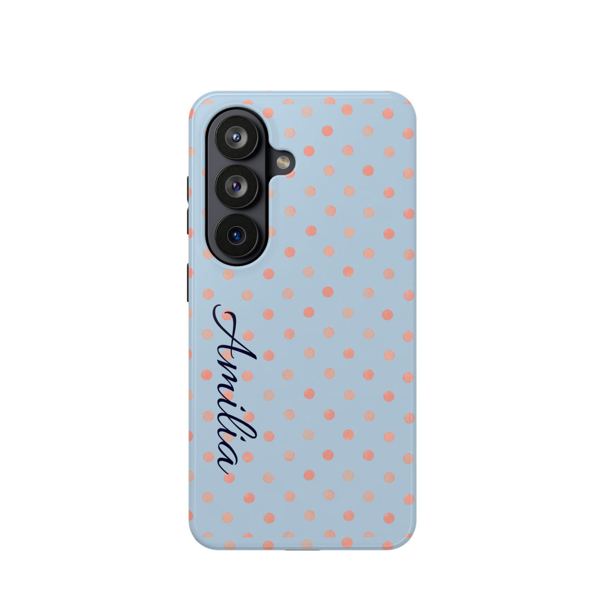 Personalized Polka Dot Magnetic Phone Case — Impact-Resistant iPhone Cover with Name