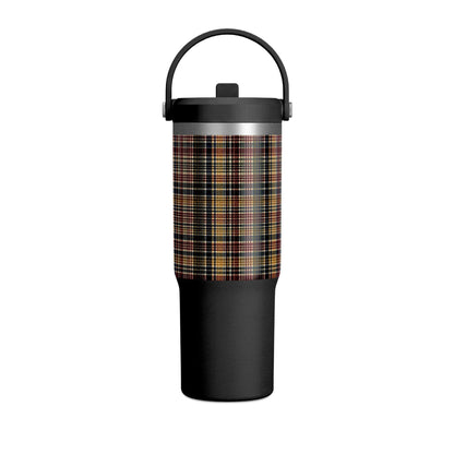 Plaid 32oz Nomad Tumbler — Insulated Travel Mug with Personalized Script