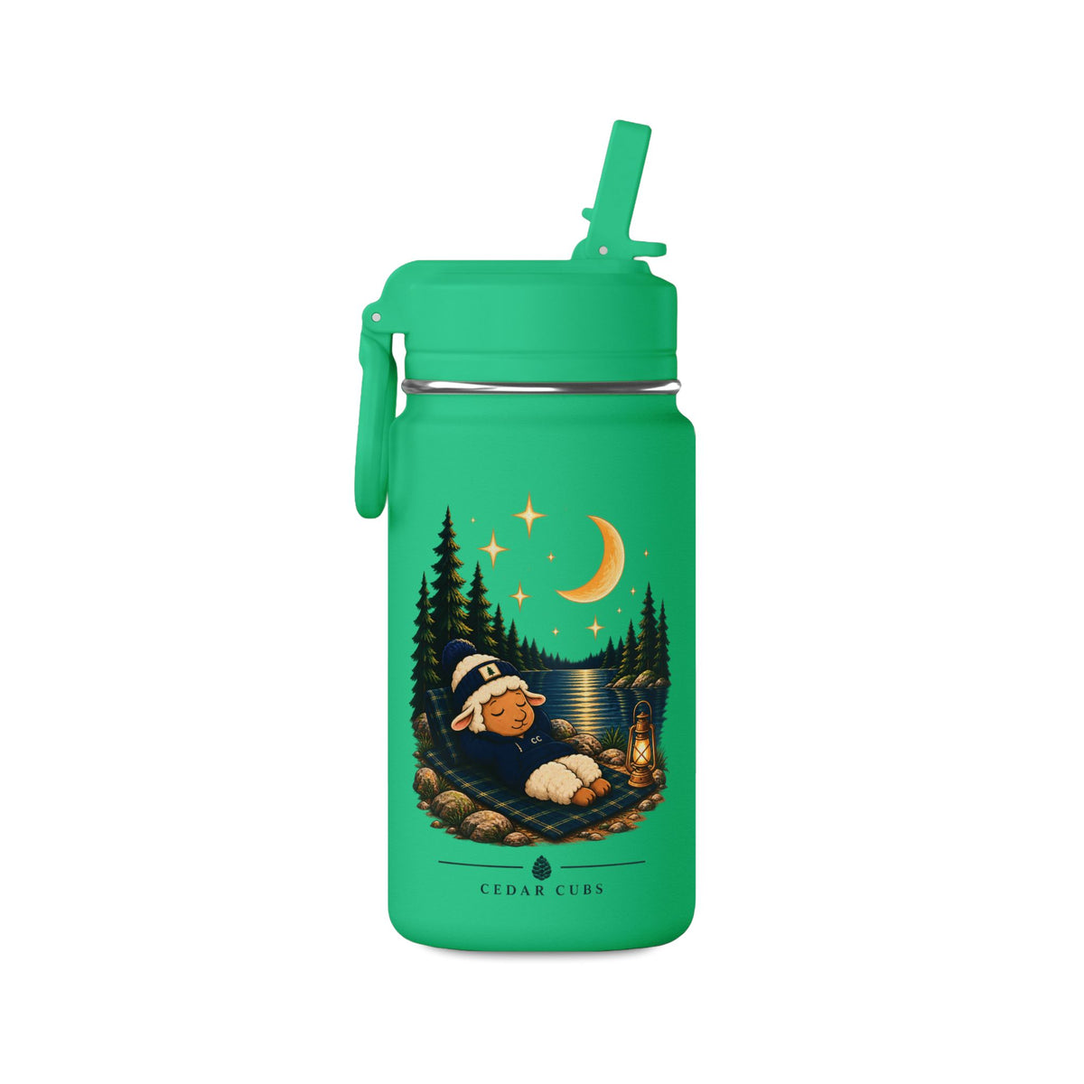 Stargazing Sheep Mini Water Bottle — 14oz Kids/Travel Bottle