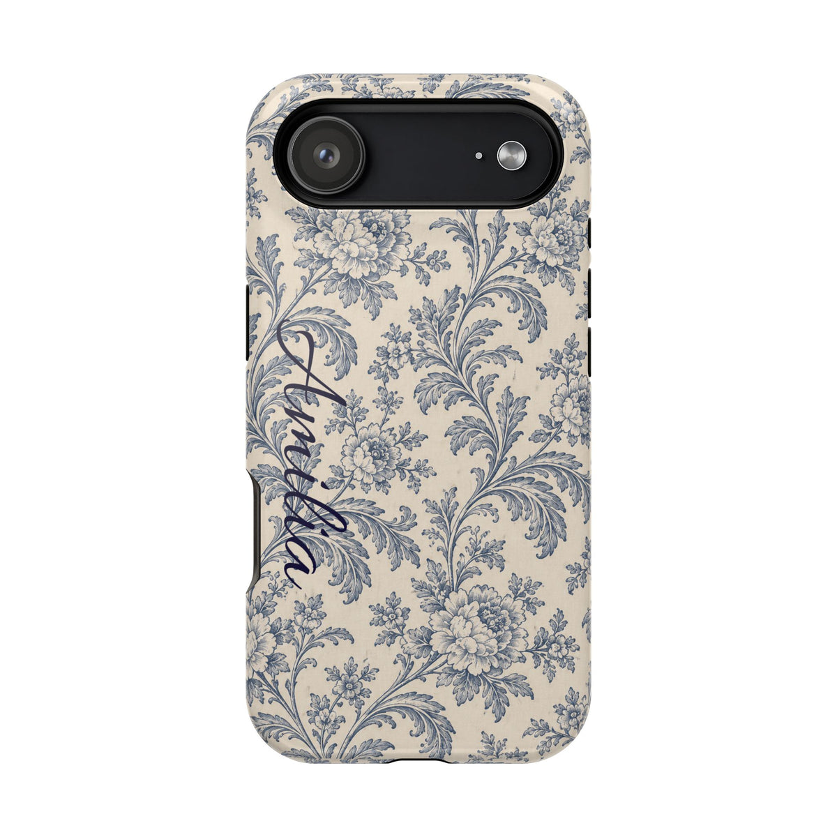 Vintage Floral Magnetic Phone Case — Personalized Name Option