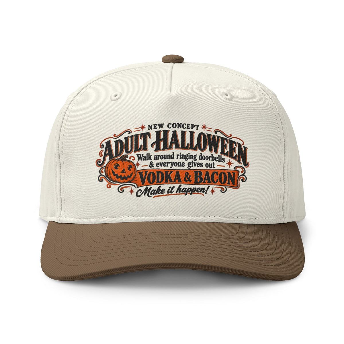 Adult Halloween Vodka & Bacon Two-Tone Cap