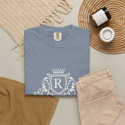 Blue Stripe Crest Graphic T-Shirt