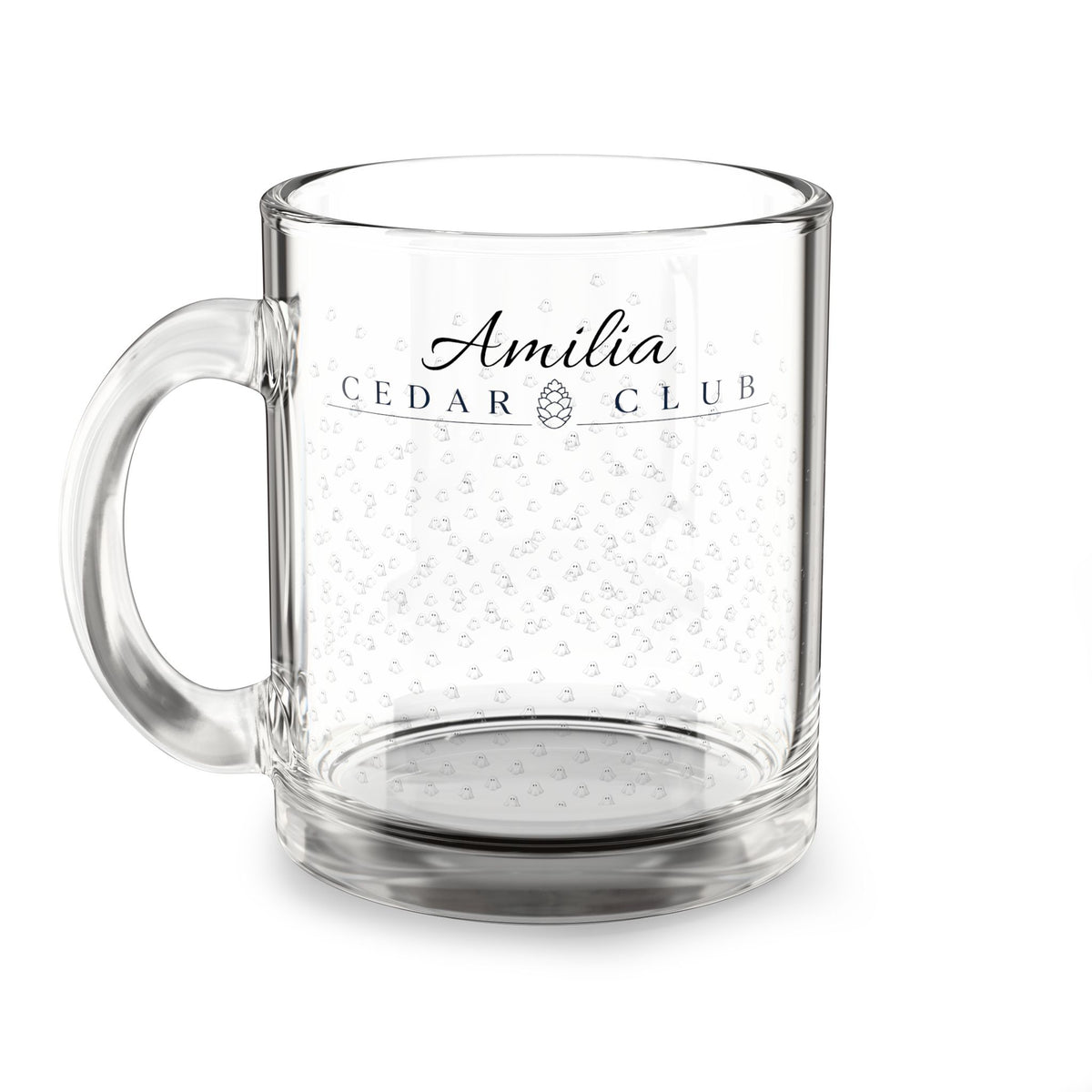 Personalized Ghost 10oz Clear Coffee Mug