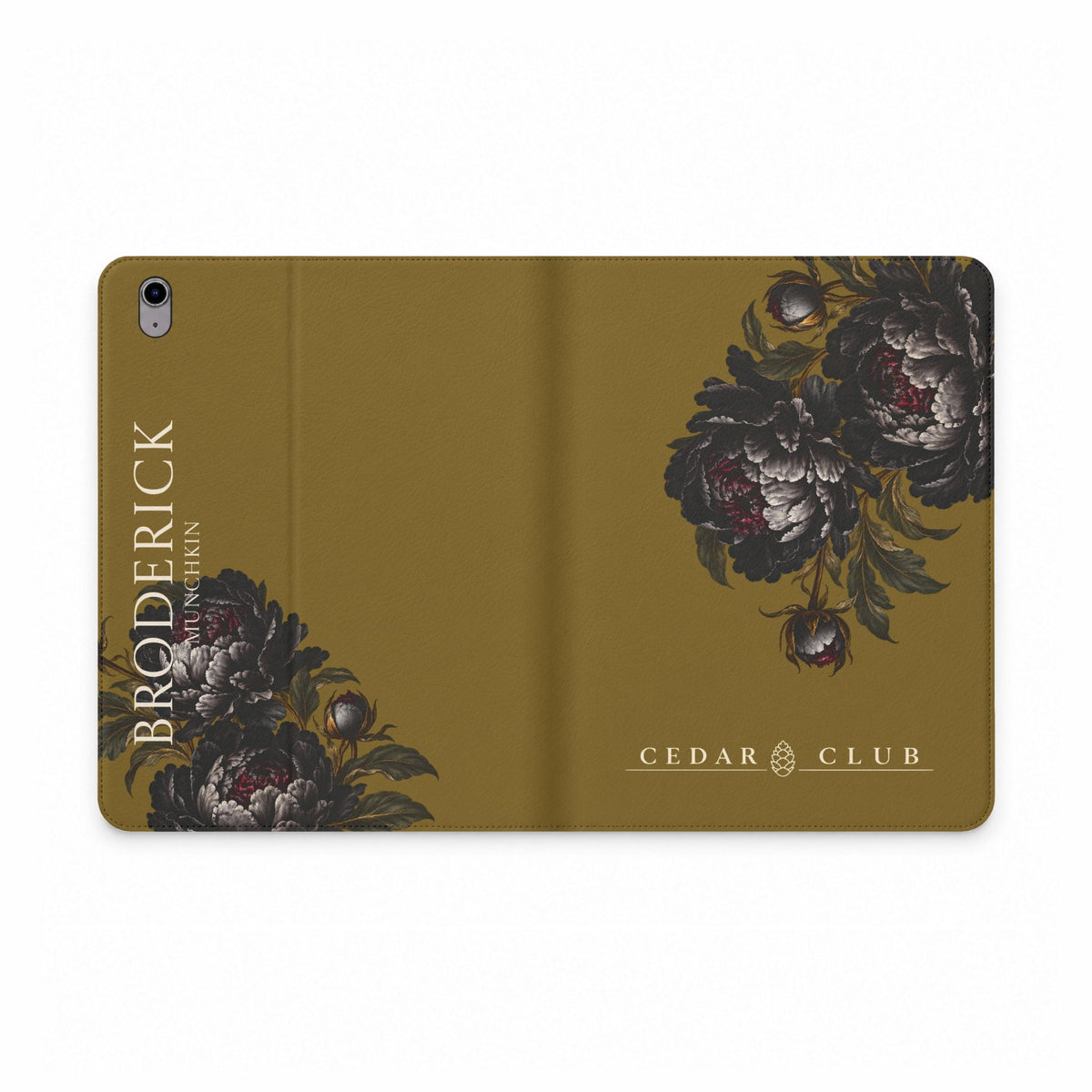Personalized Floral Tablet Folio Case — Monogramed