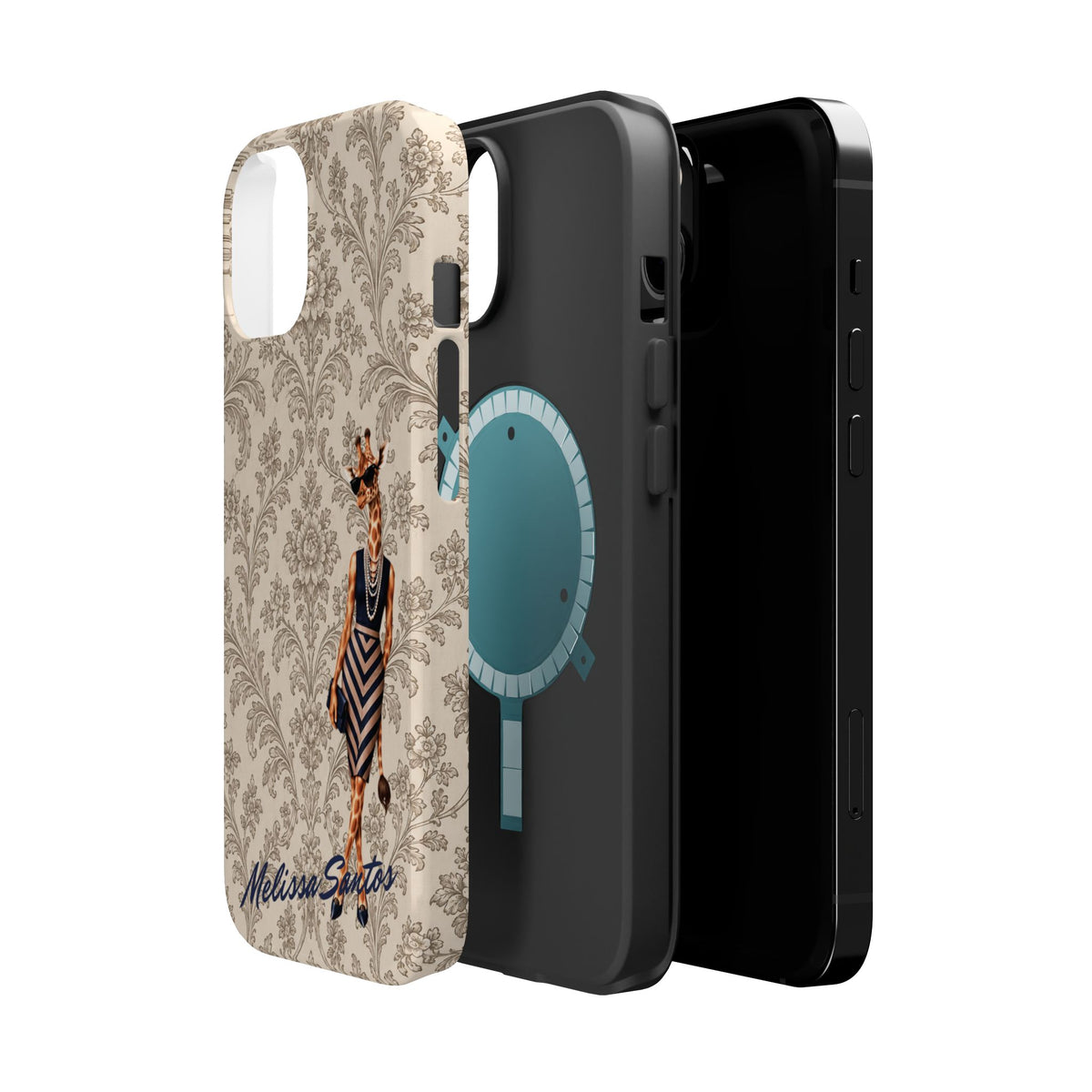 Personalized Giraffe Phone Case — Leopard Print Magnetic Impact-Resistant