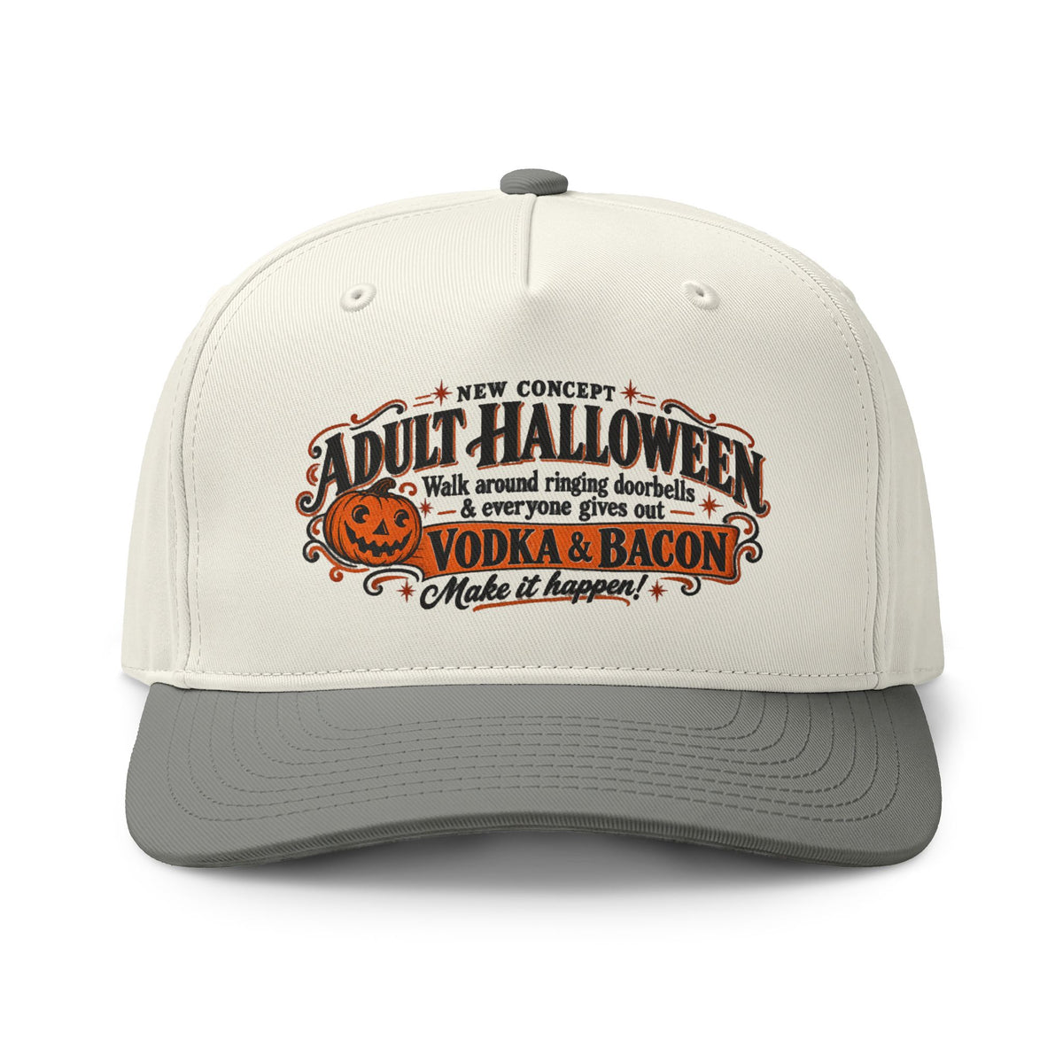 Adult Halloween Vodka & Bacon Two-Tone Cap