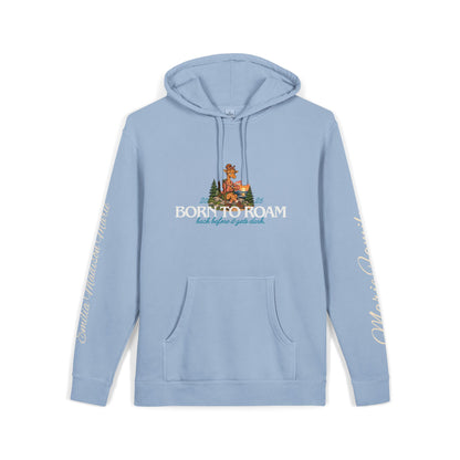 Cedar Club Hoodie — 'Born to Roam' Pigment-Dyed Outdoor Pullover