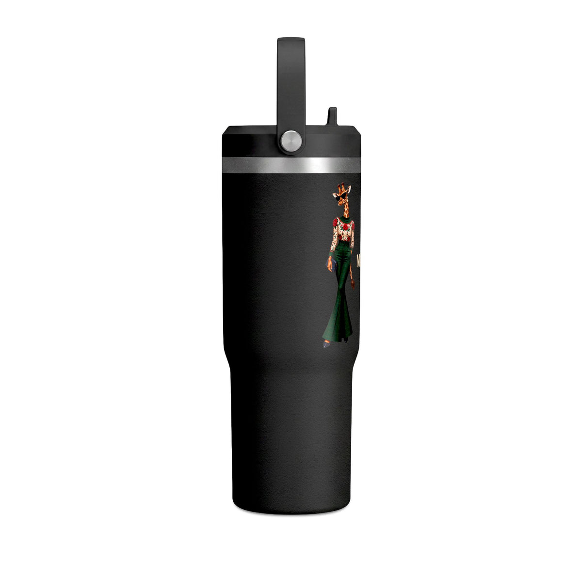 Personalized Custom Black Travel 32oz Tumbler