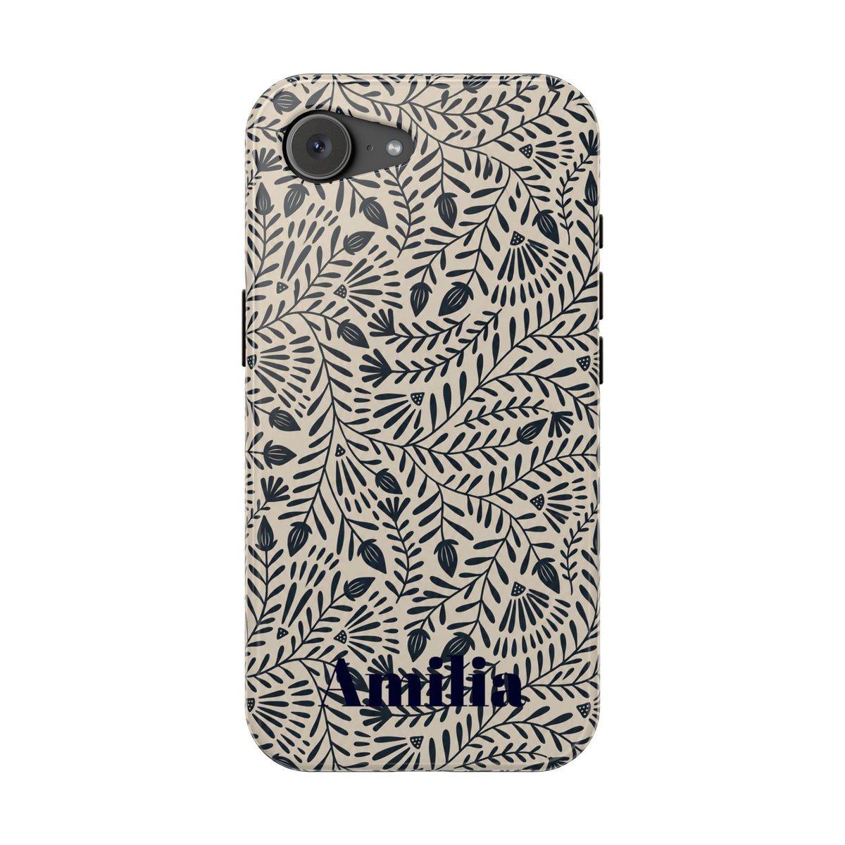Floral Vine Magnetic Impact Phone Case — Personalized Monogram Option