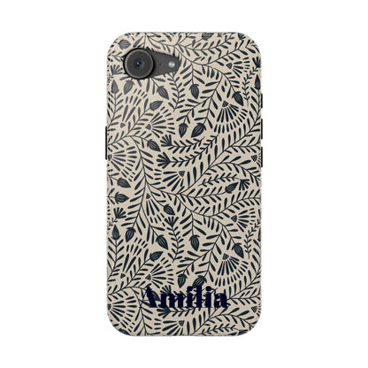Floral Vine Magnetic Impact Phone Case — Personalized Monogram Option