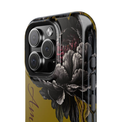 Floral Monogram Magnetic Phone Case — Personalized Impact-Resistant Cover