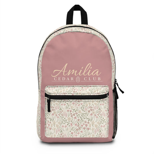 Floral Pink Backpack —  Casual School & Daypack