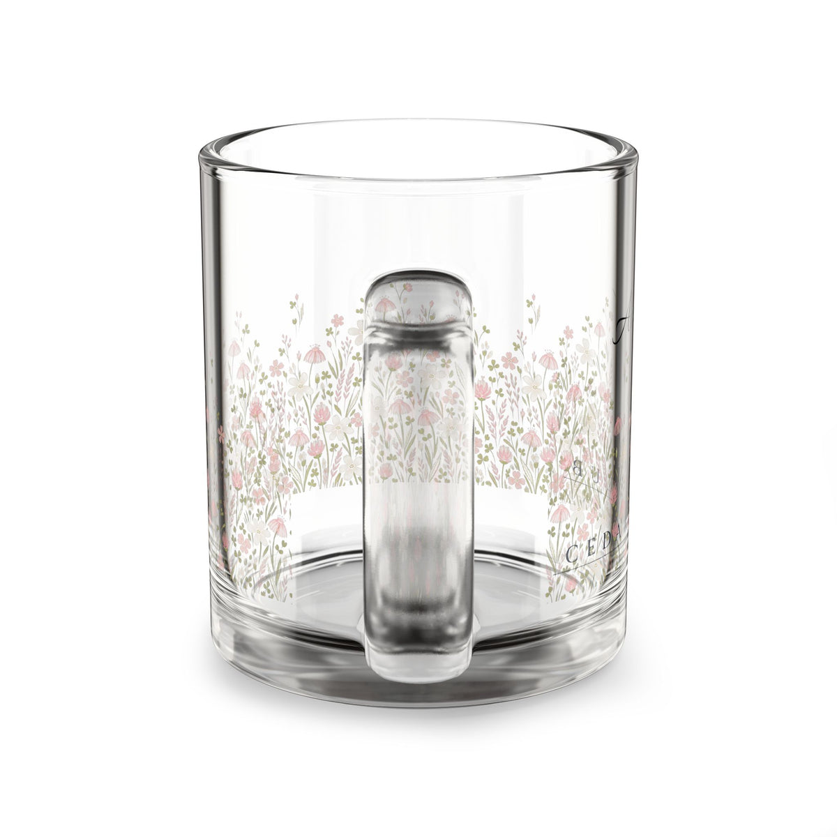 Wildflower Glass Mug, 10oz