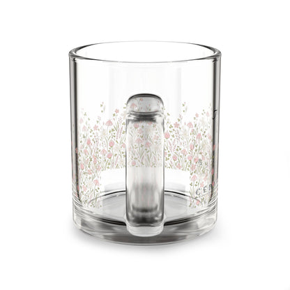 Wildflower Glass Mug, 10oz