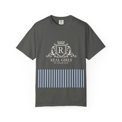 Blue Stripe Crest Graphic T-Shirt