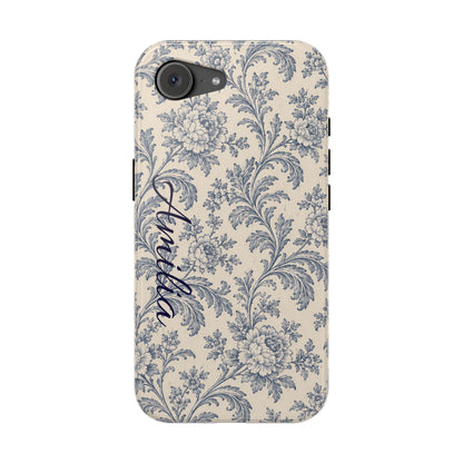 Vintage Floral Magnetic Phone Case — Personalized Name Option
