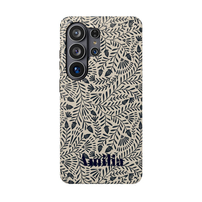 Floral Vine Magnetic Impact Phone Case — Personalized Monogram Option