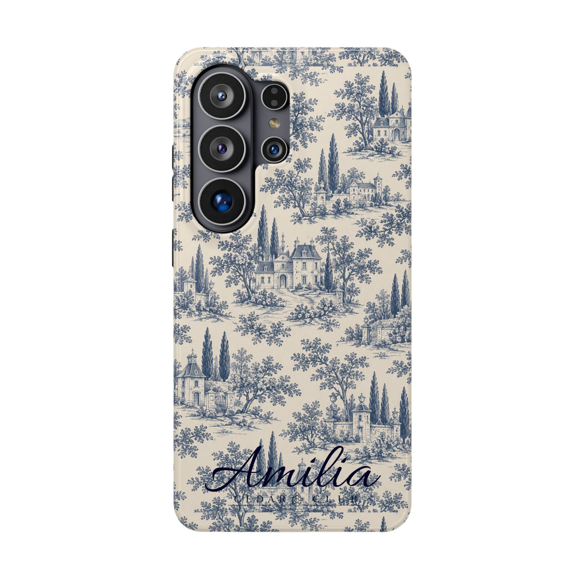 Personalized Toile Magnetic Phone Case — Impact‑Resistant, MagSafe Compatible