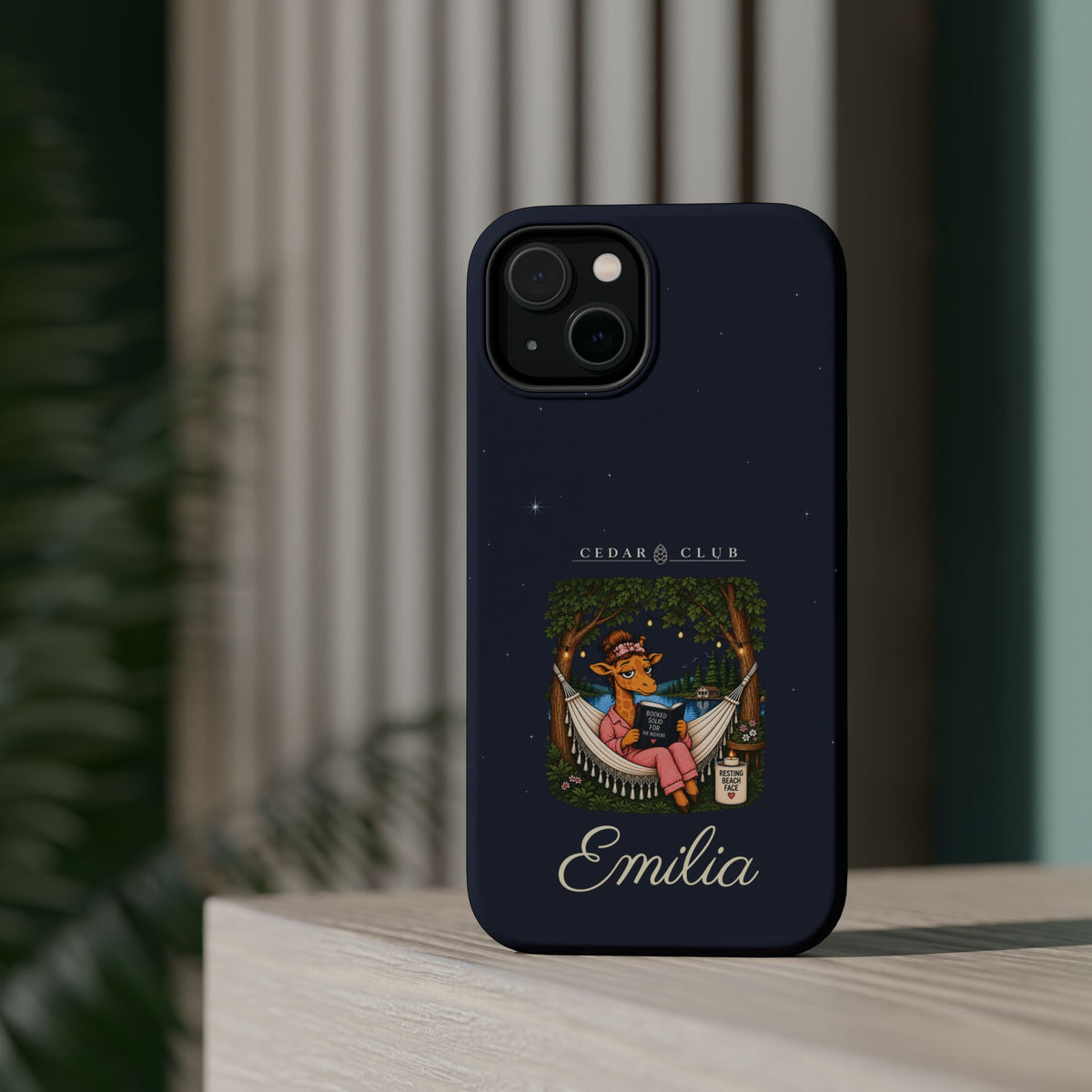 Personalized Resting Beach Face Phone Case — Magnetic Impact-Resistant