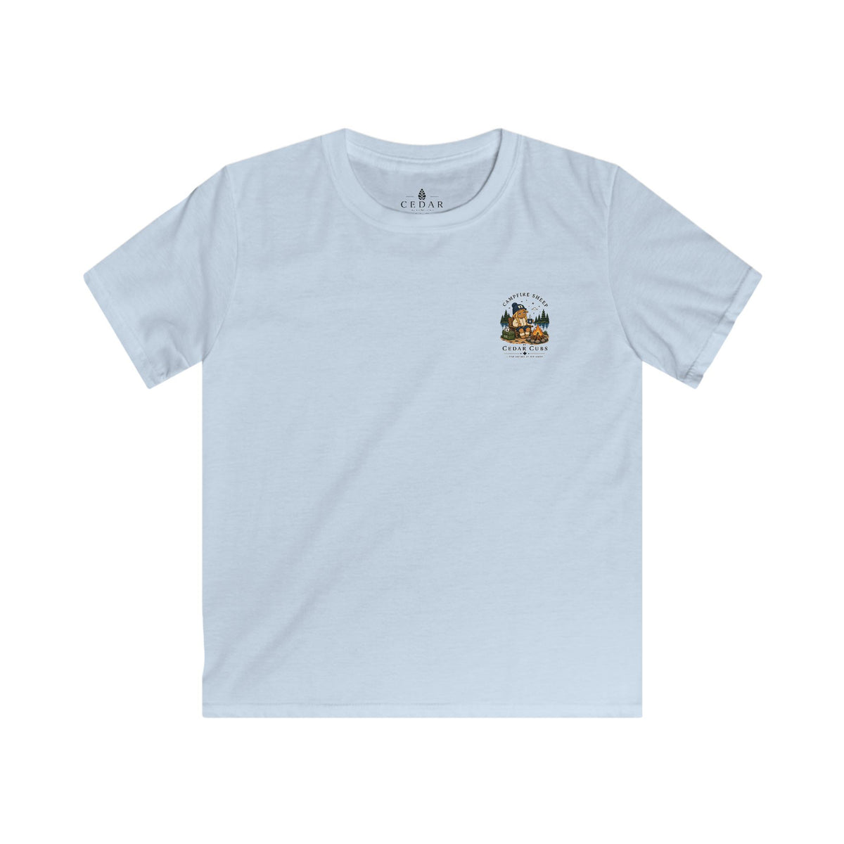 Cozy Campfire Sheep Kids T-shirt