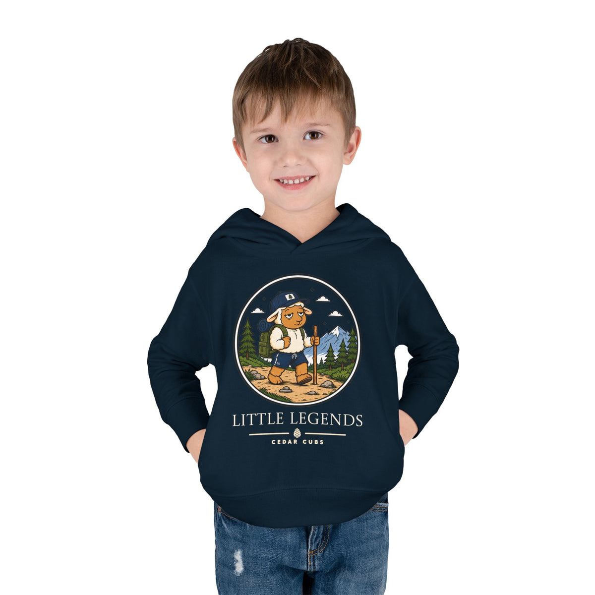 Toddler Hoodie — 'Little Legends' Hiker Design | Cedar Cubs Personalized Pullover