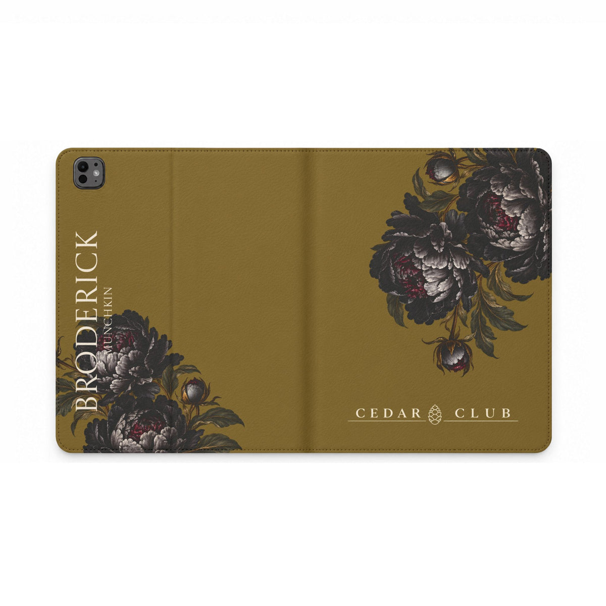 Personalized Floral Tablet Folio Case — Monogramed