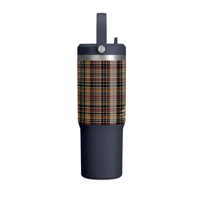 Plaid 32oz Nomad Tumbler — Insulated Travel Mug with Personalized Script