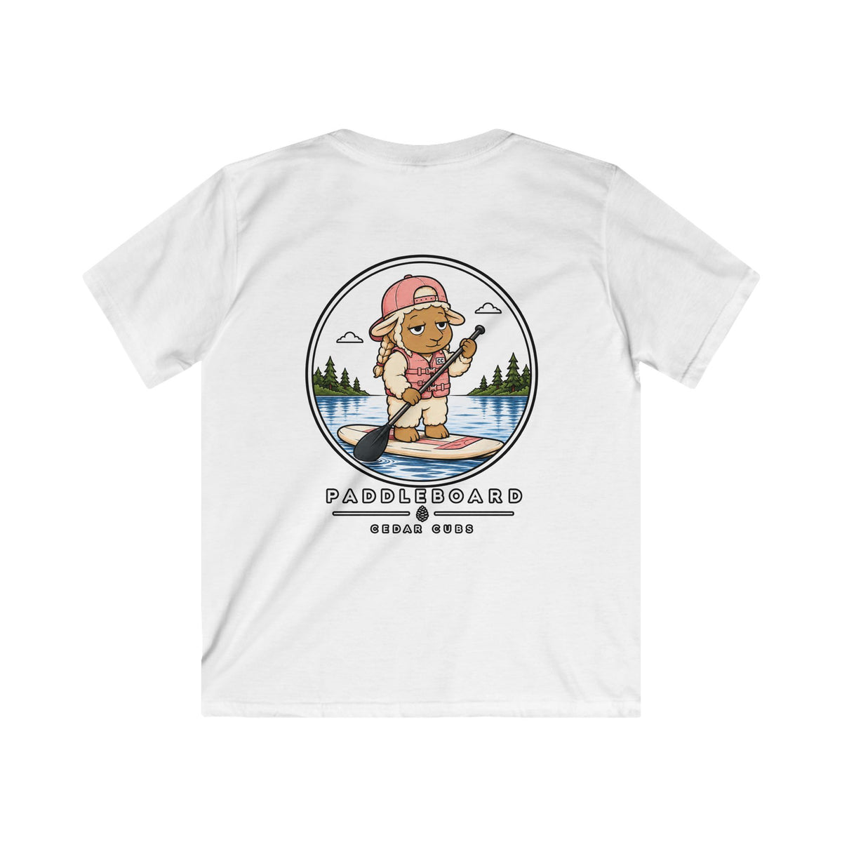Paddle Board Sheep Kids T-shirt