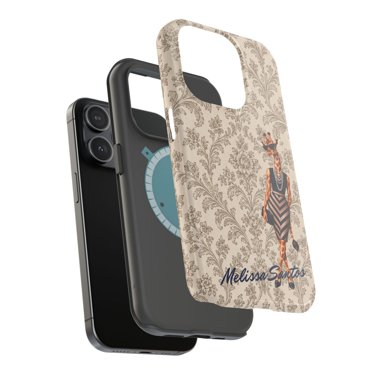 Personalized Giraffe Phone Case — Leopard Print Magnetic Impact-Resistant