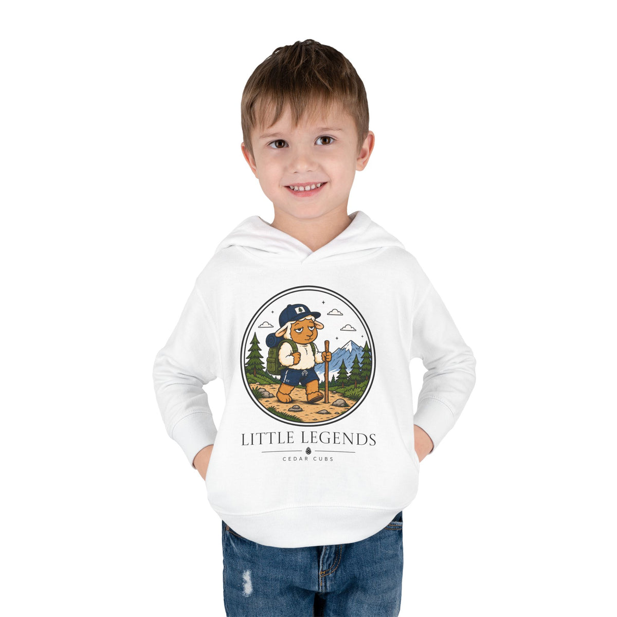 Toddler Hoodie — 'Little Legends' Hiker Design | Cedar Cubs Personalized Pullover