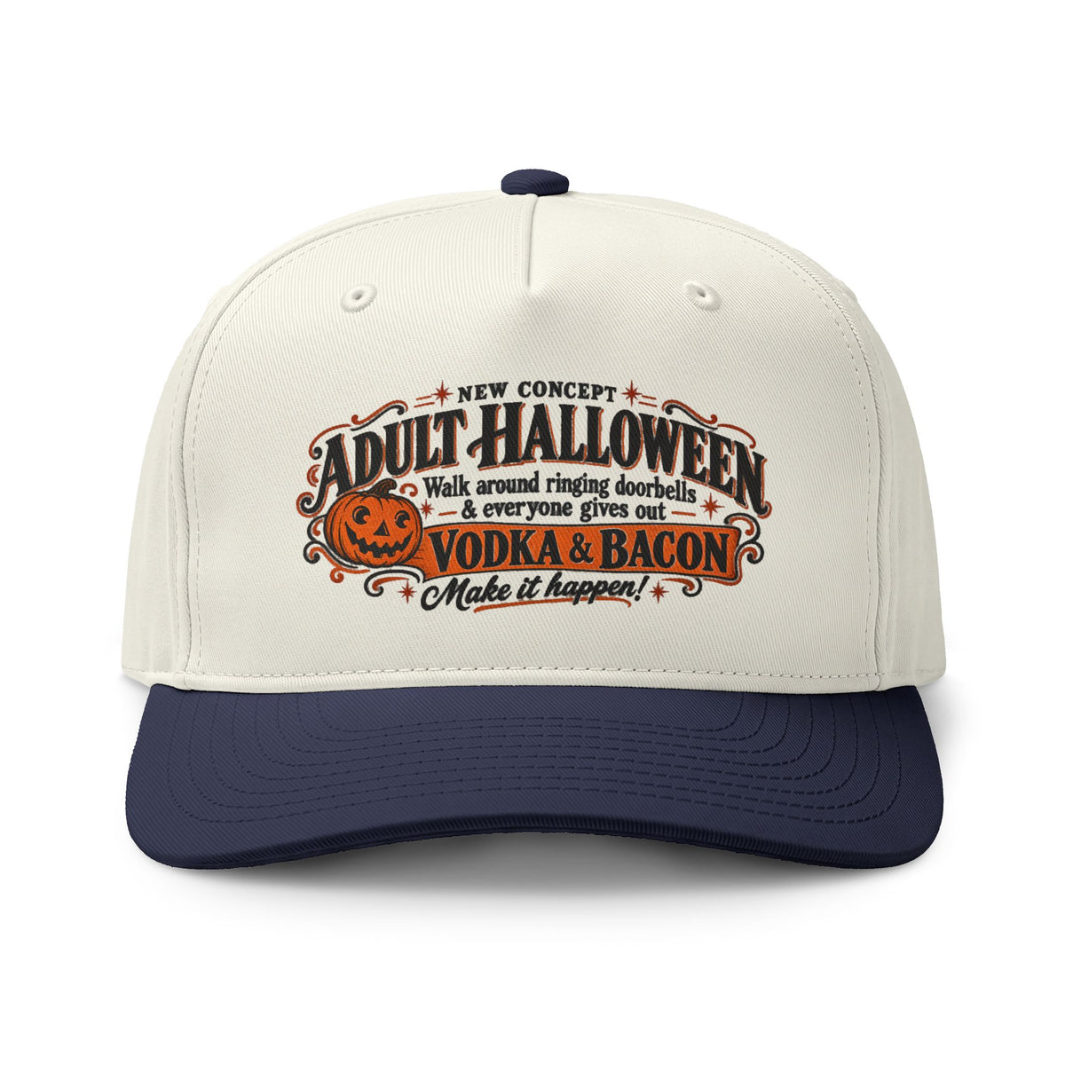 Adult Halloween Vodka & Bacon Two-Tone Cap