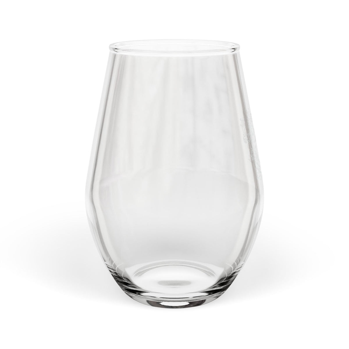 Engraved Monogram Stemless Wine Glass — 11.5 oz Personalized Gift