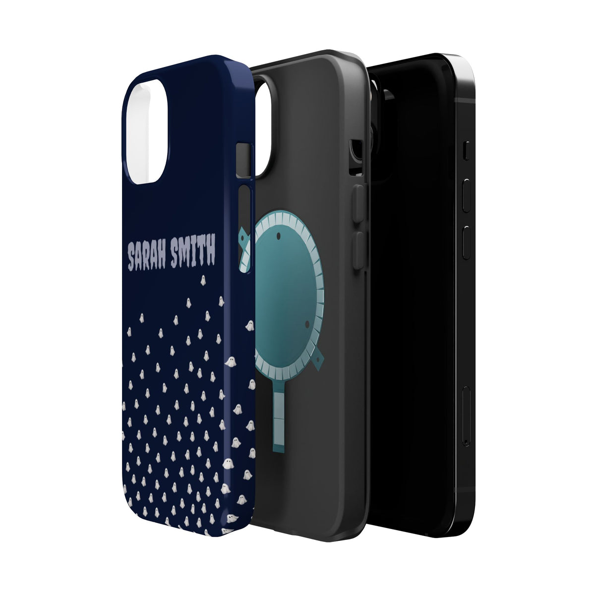 Halloween Ghost Magnetic Impact Phone Case — Custom Name