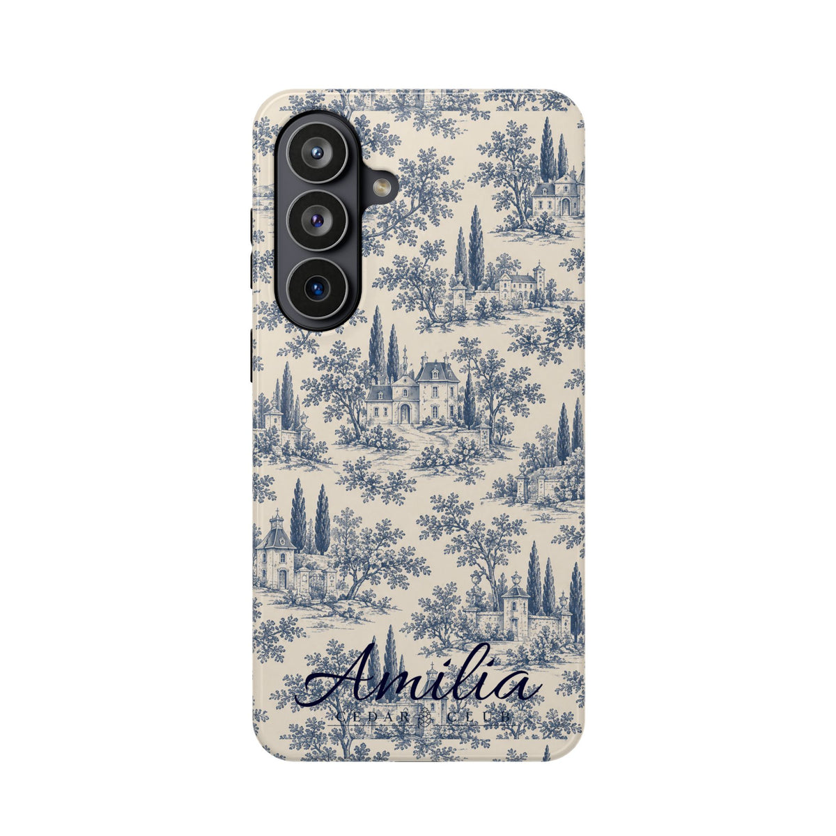 Personalized Toile Magnetic Phone Case — Impact‑Resistant, MagSafe Compatible