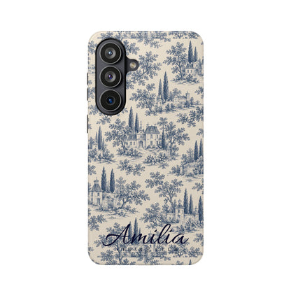 Personalized Toile Magnetic Phone Case — Impact‑Resistant, MagSafe Compatible