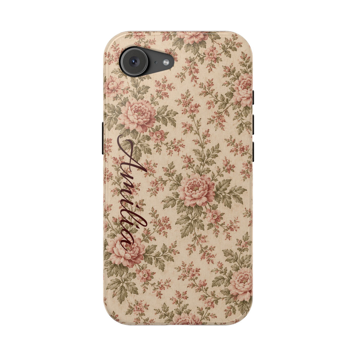 Floral Vintage Rose Magnetic Phone Case — Personalized Option