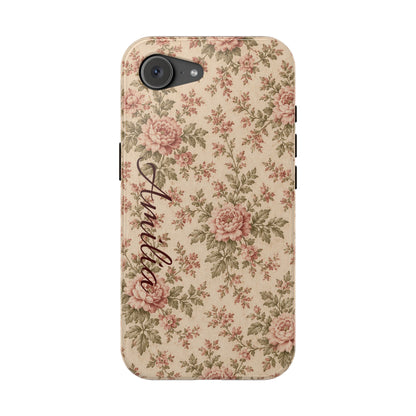 Floral Vintage Rose Magnetic Phone Case — Personalized Option