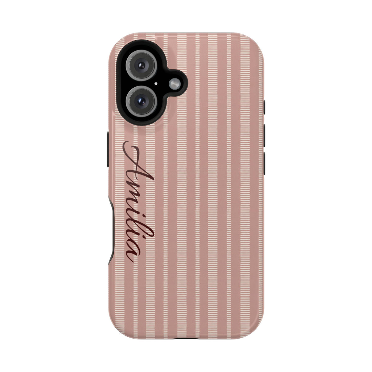 Striped Personalized Phone Case — Magnetic Impact-Resistant