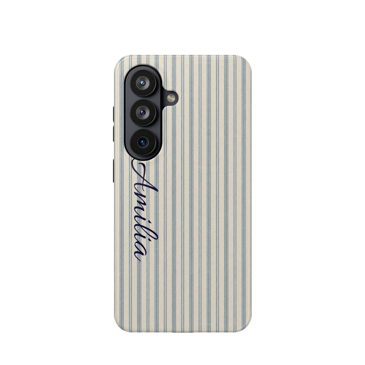 Personalized Striped Magnetic Impact-Resistant Phone Case — Custom Name