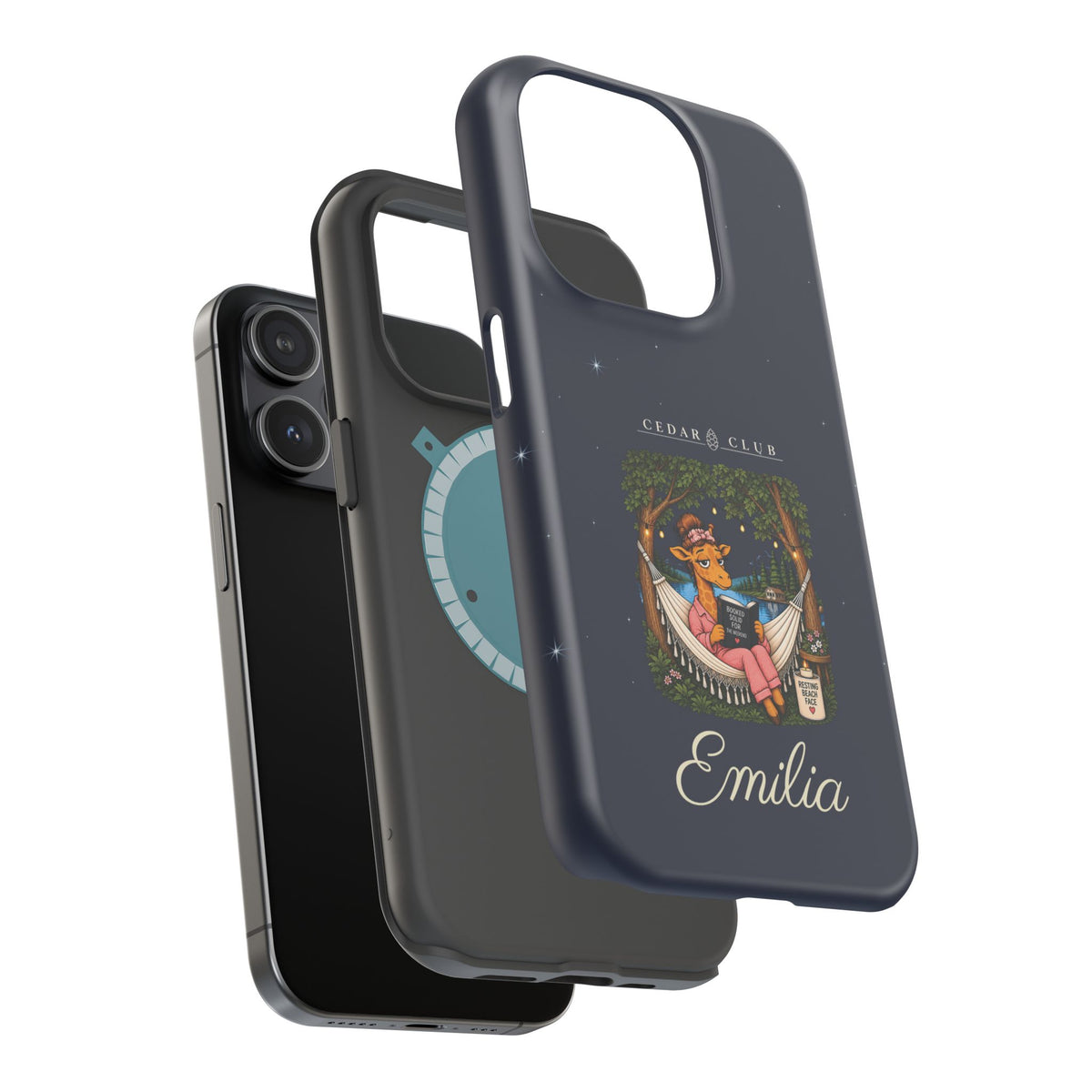 Personalized Resting Beach Face Phone Case — Magnetic Impact-Resistant