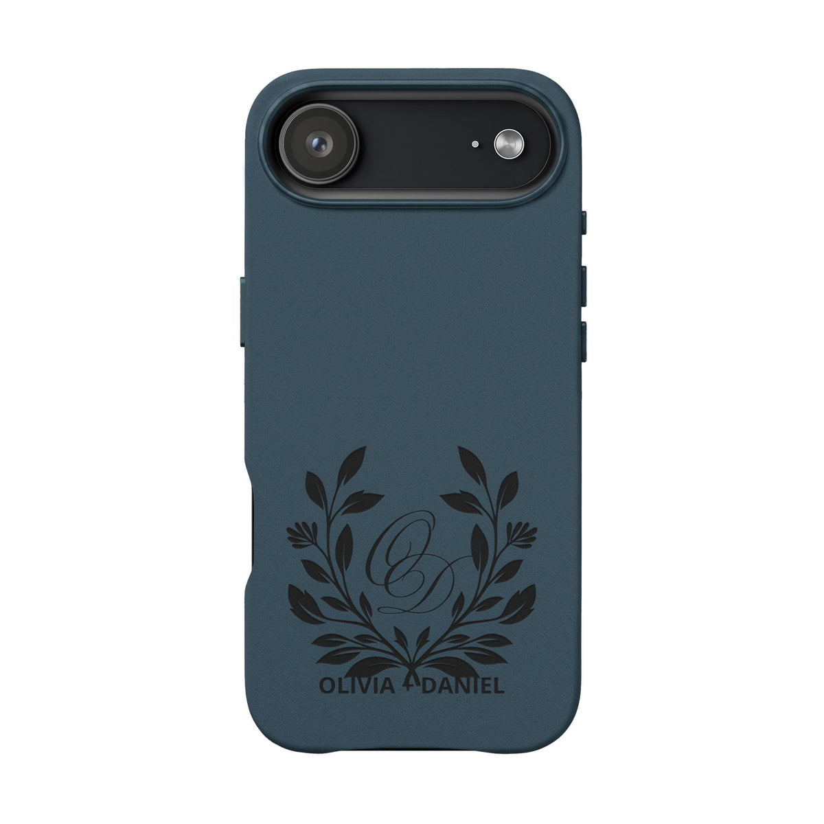 Engraved PU Leather Phone Case — Monogram Design
